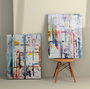 Wallity Lienzo Decorativo Multicolor 2 Piezas 70 x 100 cm